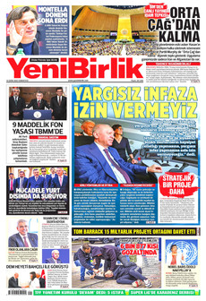 YENİBİRLİK gazetesi ilk sayfası