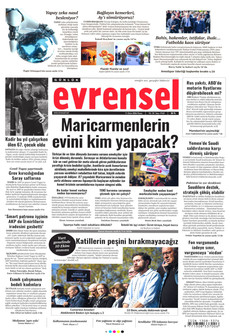 EVRENSEL gazetesi ilk sayfası