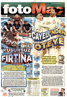 FOTOMAÇ gazetesi ilk sayfası