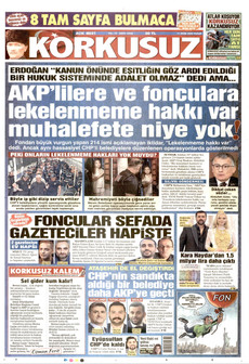 KORKUSUZ gazetesi ilk sayfası