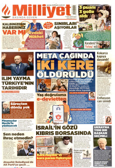 MİLLİYET gazetesi ilk sayfası