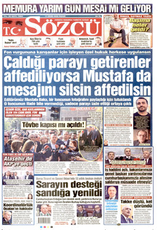 SÖZCÜ gazetesi ilk sayfası