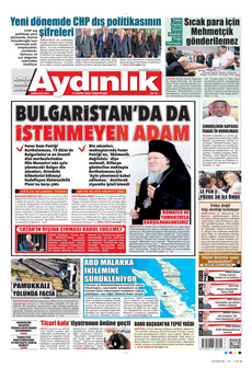 AYDINLIK GAZETESİ gazetesi ilk sayfası