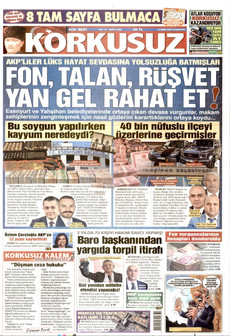 KORKUSUZ gazetesi ilk sayfası