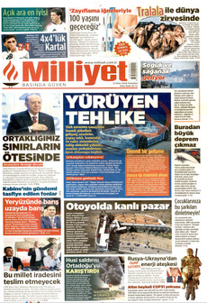 MİLLİYET gazetesi ilk sayfası