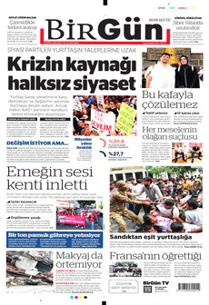 BİRGÜN gazetesi ilk sayfası