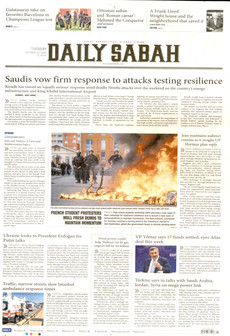 DAİLY SABAH gazetesi ilk sayfası