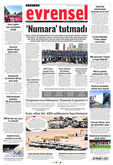 EVRENSEL gazetesi ilk sayfası
