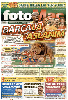 FOTOMAÇ gazetesi ilk sayfası