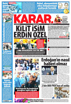 KARAR gazetesi ilk sayfası