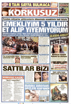 KORKUSUZ gazetesi ilk sayfası