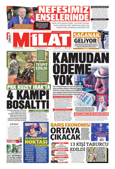 MİLAT gazetesi ilk sayfası