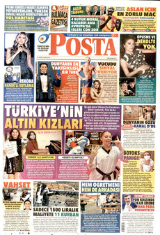 POSTA gazetesi ilk sayfası