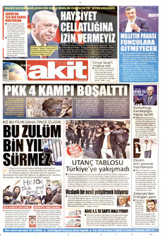 YENİ AKİT gazetesi ilk sayfası