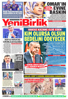 YENİBİRLİK gazetesi ilk sayfası