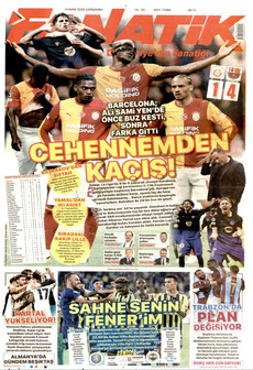 FANATİK gazetesi ilk sayfası