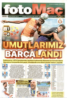 FOTOMAÇ gazetesi ilk sayfası