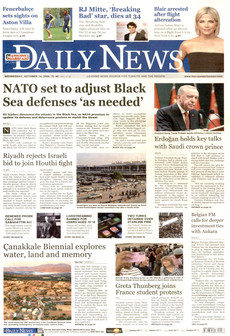 HÜRRİYET DAİLY NEWS gazetesi ilk sayfası
