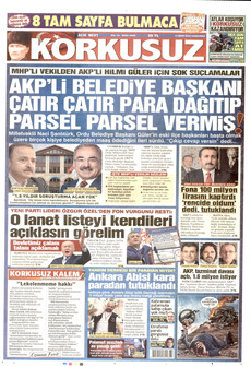 KORKUSUZ gazetesi ilk sayfası