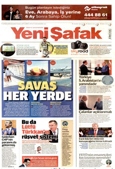 YENİ ŞAFAK gazetesi ilk sayfası