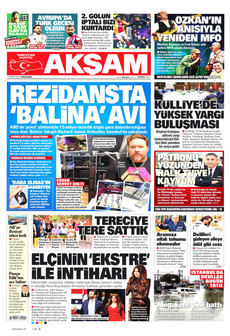 AKŞAM gazetesi ilk sayfası