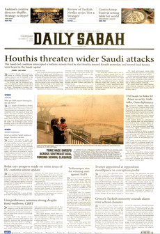 DAİLY SABAH gazetesi ilk sayfası
