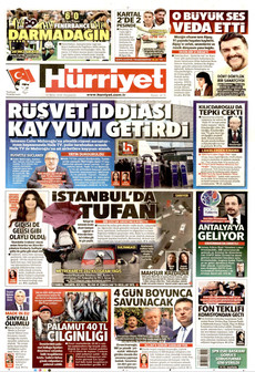 HÜRRİYET gazetesi ilk sayfası