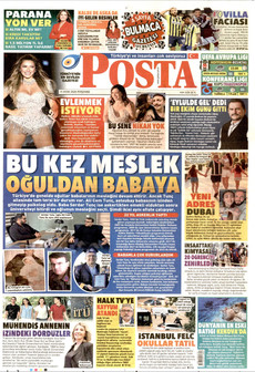 POSTA gazetesi ilk sayfası
