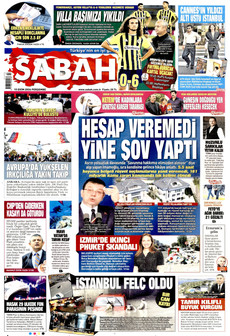 SABAH gazetesi ilk sayfası