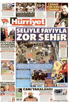 HÜRRİYET gazetesi ilk sayfası