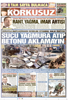 KORKUSUZ gazetesi ilk sayfası