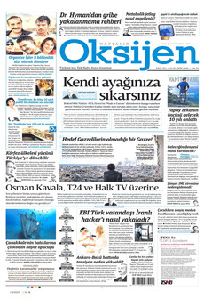 OKSİJEN gazetesi ilk sayfası