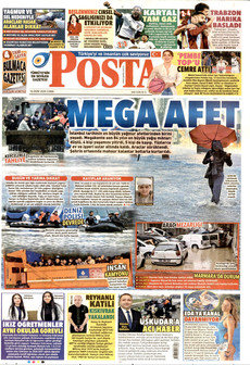POSTA gazetesi ilk sayfası