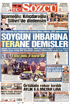 SÖZCÜ gazetesi ilk sayfası