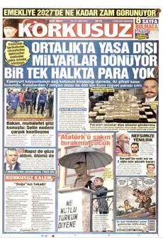 KORKUSUZ gazetesi ilk sayfası