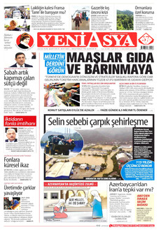 YENİ ASYA gazetesi ilk sayfası