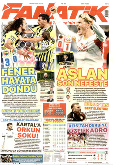 FANATİK gazetesi ilk sayfası