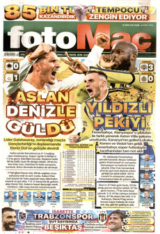 FOTOMAÇ gazetesi ilk sayfası