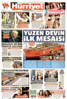 HÜRRİYET gazetesi ilk sayfası