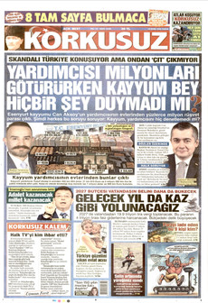 KORKUSUZ gazetesi ilk sayfası