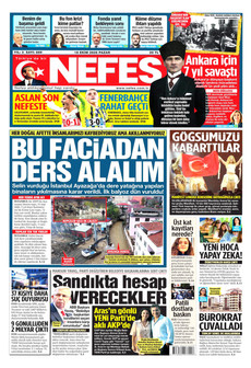 NEFES gazetesi ilk sayfası