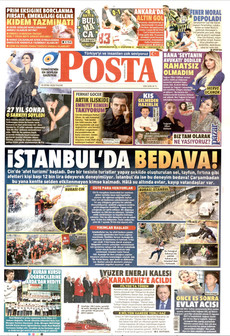 POSTA gazetesi ilk sayfası