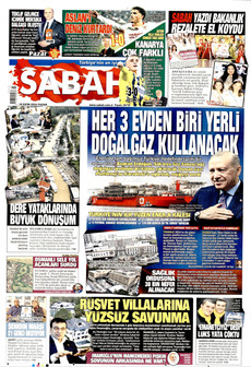SABAH gazetesi ilk sayfası