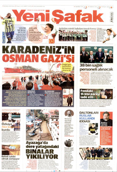 YENİ ŞAFAK gazetesi ilk sayfası