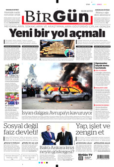 BİRGÜN gazetesi ilk sayfası