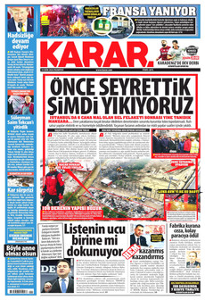 KARAR gazetesi ilk sayfası
