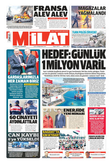MİLAT gazetesi ilk sayfası