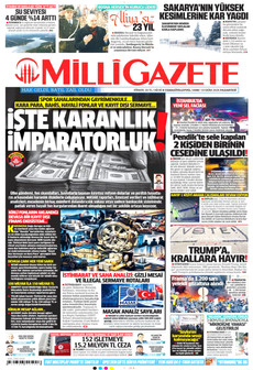MİLLİ GAZETE gazetesi ilk sayfası
