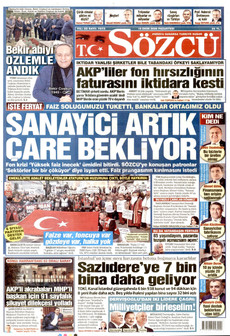 SÖZCÜ gazetesi ilk sayfası