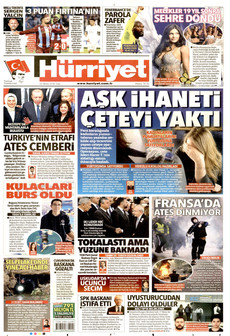HÜRRİYET gazetesi ilk sayfası